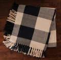 Heritage House Check Black - Nutmeg Afghan  - Home Collections by Raghu