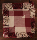 Heritage House Check Barn Red Barn Red - Nutmeg Afghan  - Home Collections by Raghu