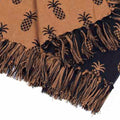 Black Mocha Pineapple Jacquard Afghan - Home Collections by Raghu