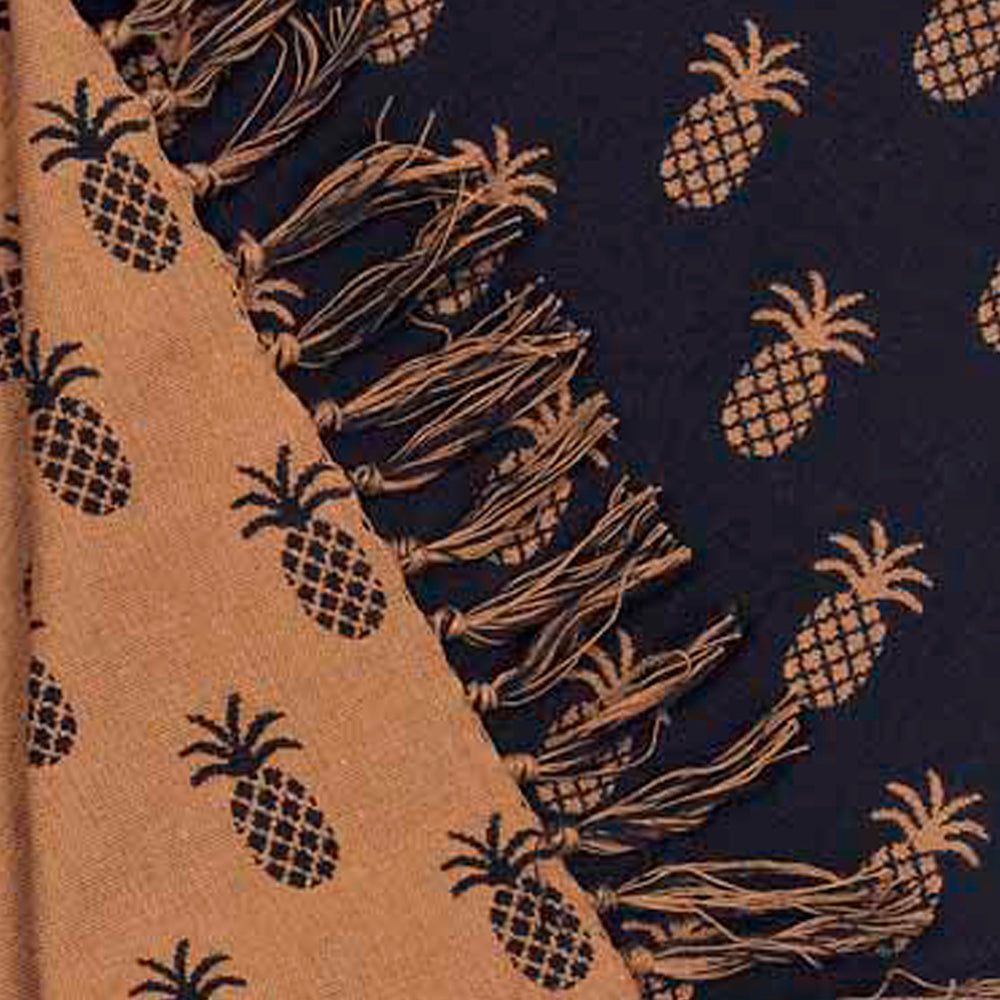 Black Mocha Pineapple Jacquard Afghan - Home Collections by Raghu