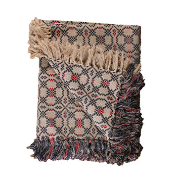 Kendall Jacquard Black Afghan - Home Collections by Raghu