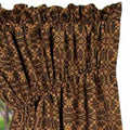 Black Tan Marshfield Jacquard Gathered Swag Lined - Home Collections by Raghu