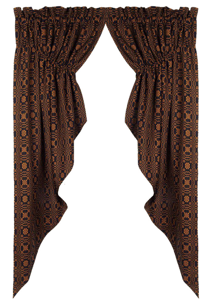 Black Mustard Lover?�?????’??ƒ?§??S Knot Jacquard Gathered Swag Lined - Home Collections by Raghu