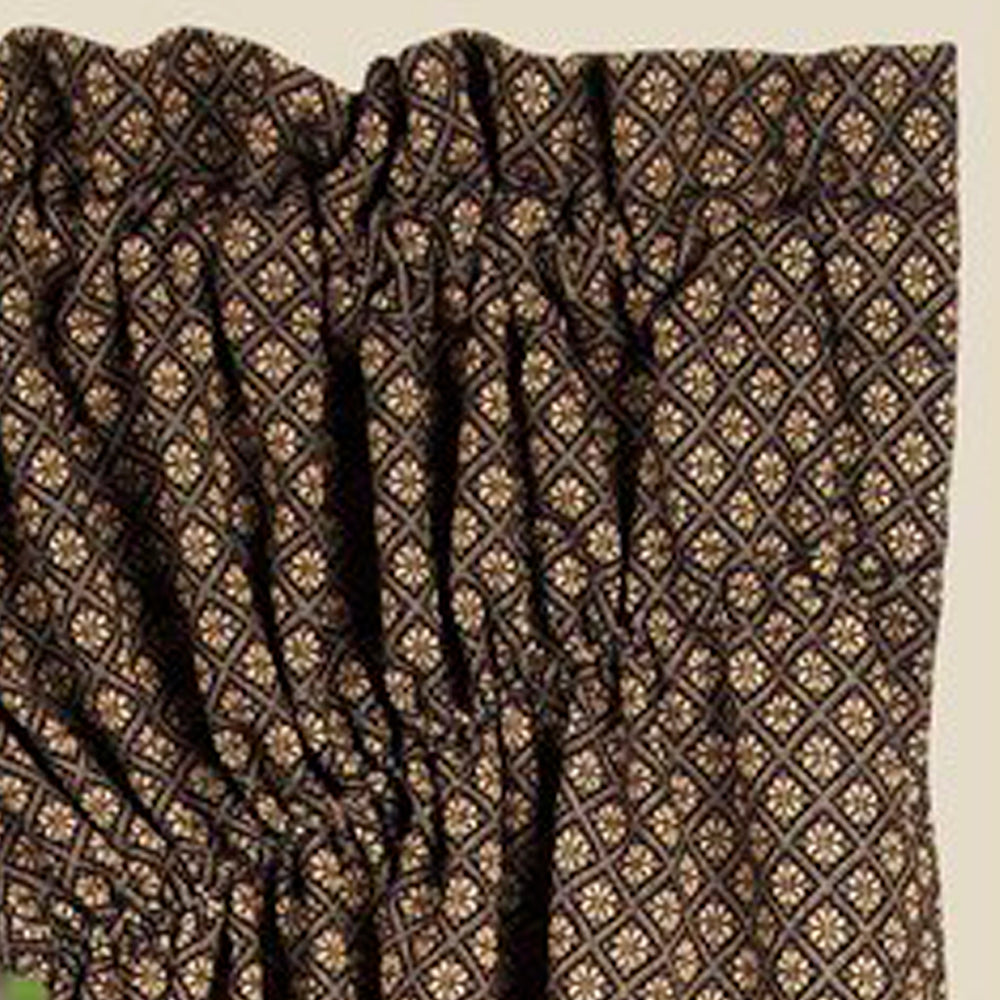 Black Nutmeg Kingston Jacquard Gathered Swag Lined - Home Collections by Raghu