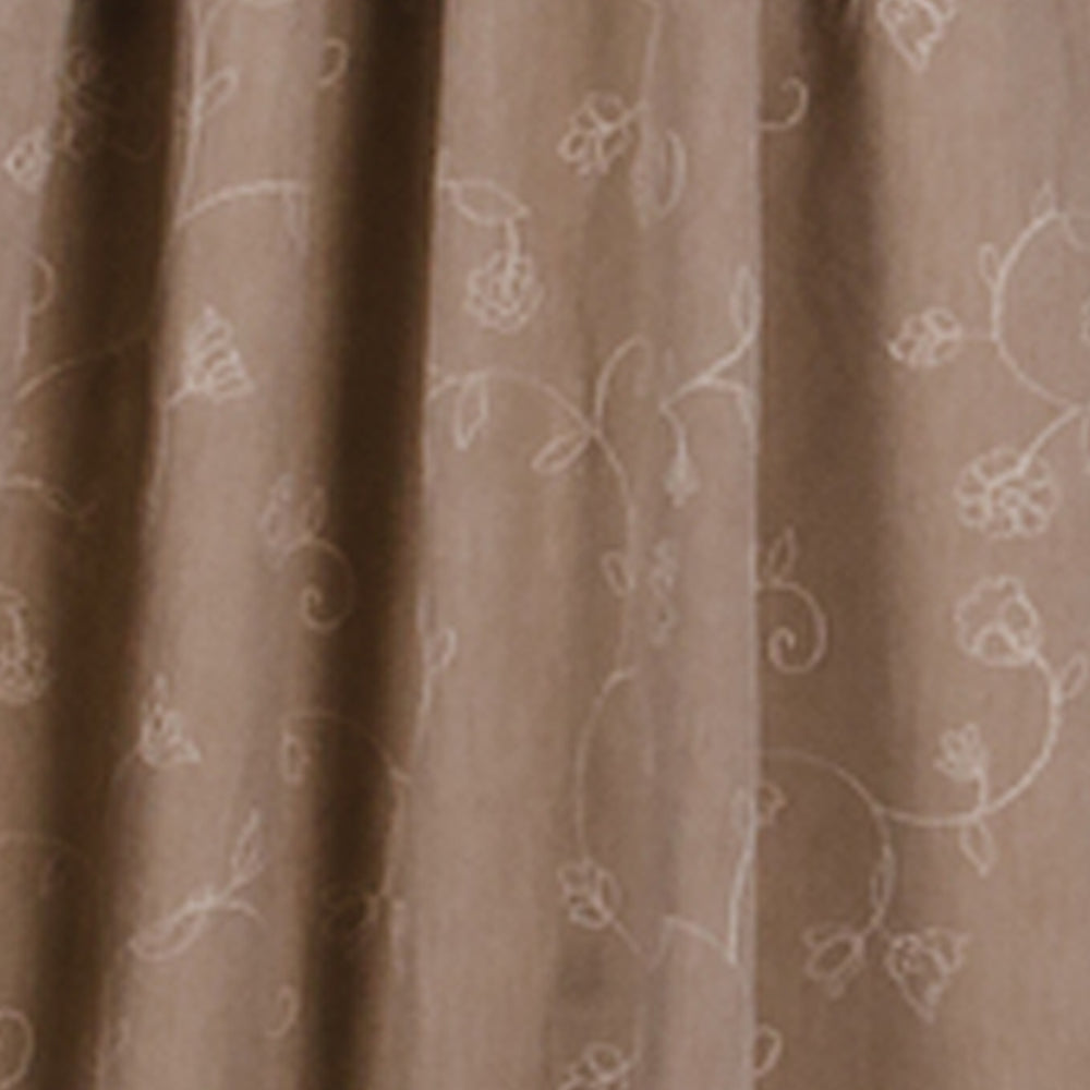 Taupe Candlewicking Taupe Gathered Swag Lined - Home Collections by Raghu