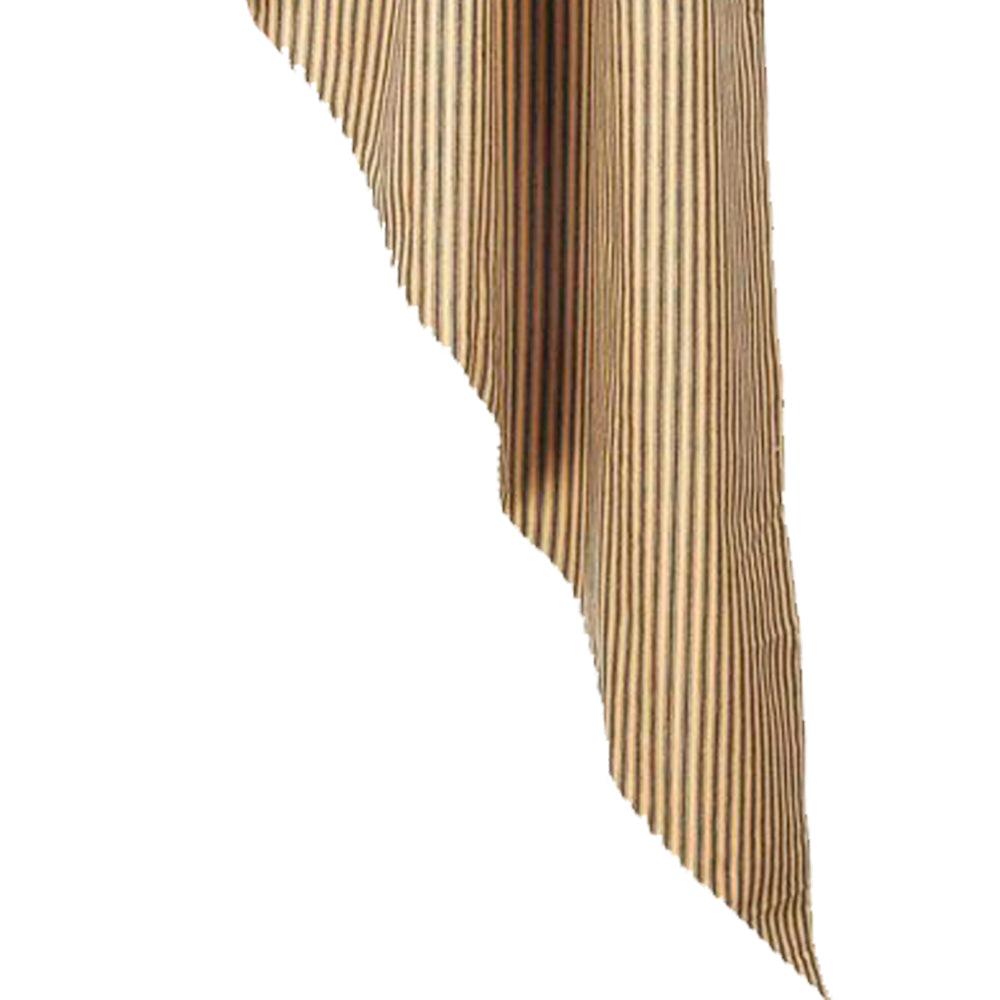 Black Nutmeg York Ticking Gathered Swag Lined - Home Collections by Raghu