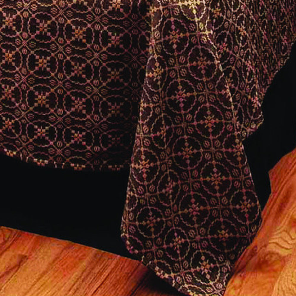 Black Tan Marshfield Jacquard Bed Cover King - Home Collections by Raghu