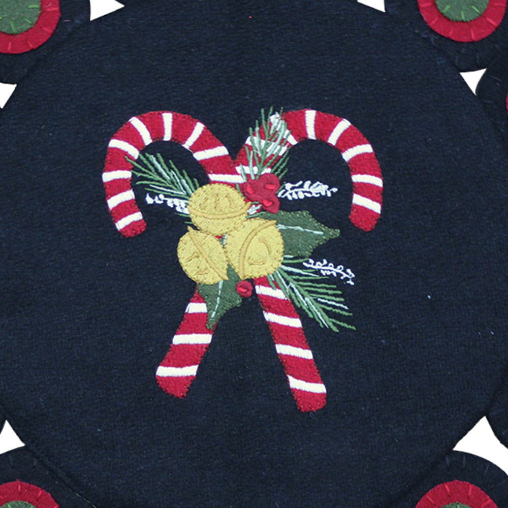 Candy Canes  Candle Mat - Home Collections by Raghu