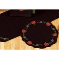 Pumpkins And Vines Black Candle Mat - Set of Two - Home Collections by Raghu