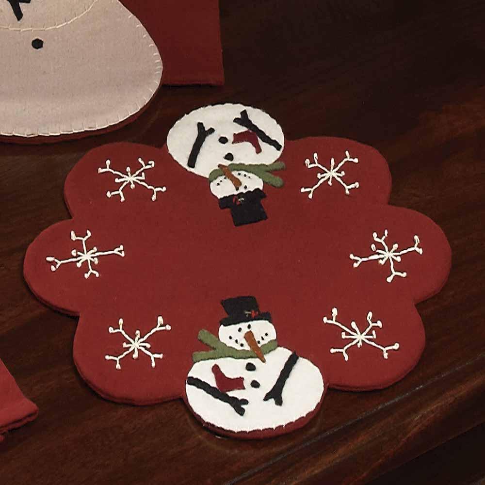Snow Guy Candle Mat - Set of Two - Home Collections by Raghu