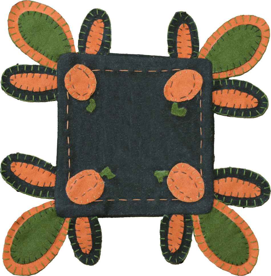Happy Fall to All Black Candle Mat  - Home Collections by Raghu