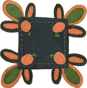 Happy Fall to All Black Candle Mat  - Home Collections by Raghu
