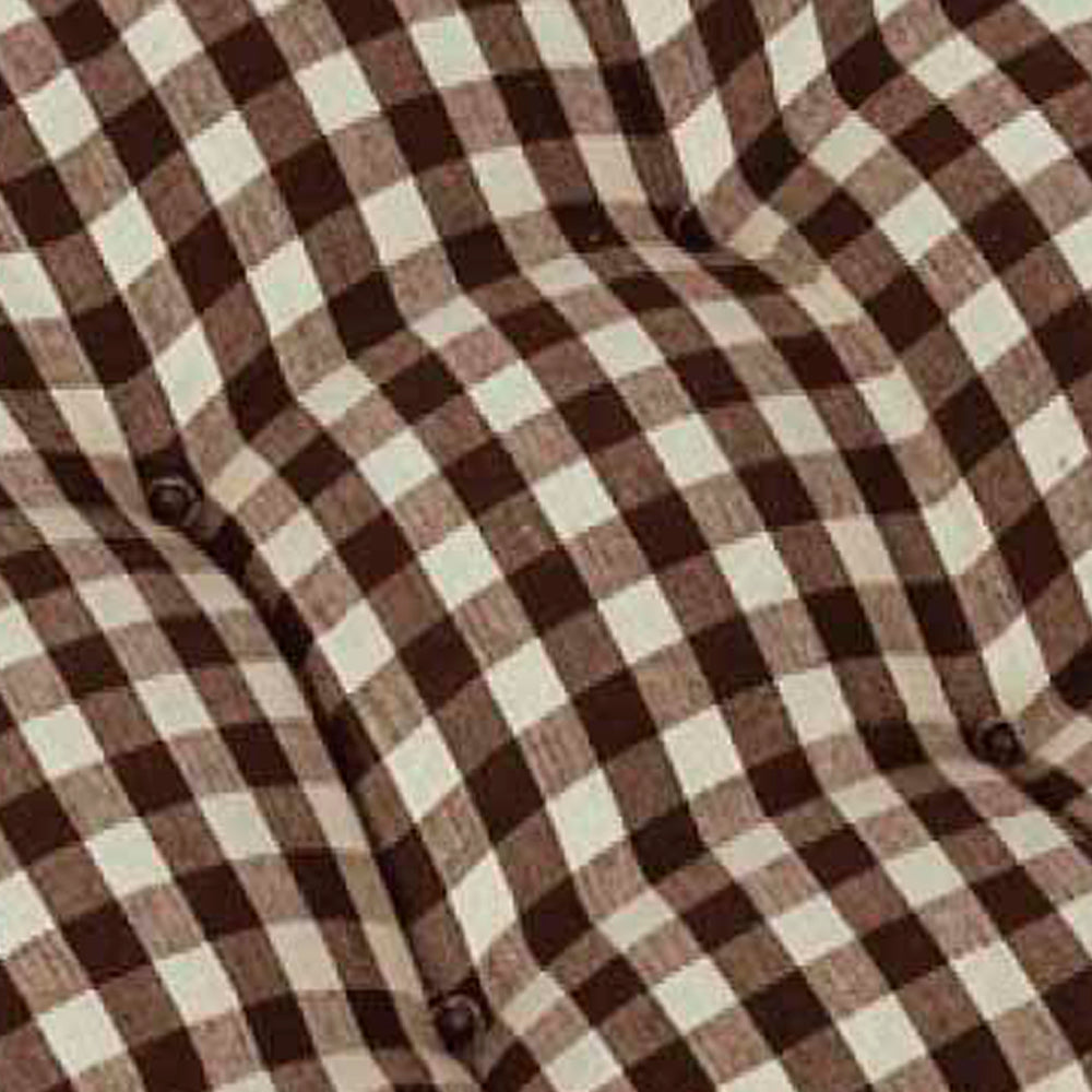 Black Nutmeg Heritage House Check Black Chair Pad - Home Collections by Raghu