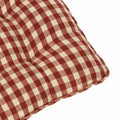 Barn Red Nutmeg Heritage House Check Barn Red Chair Pad - Home Collections by Raghu