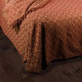 Barn Red Tan Marshfield Jacquard Bed Cover Queen - Home Collections by Raghu