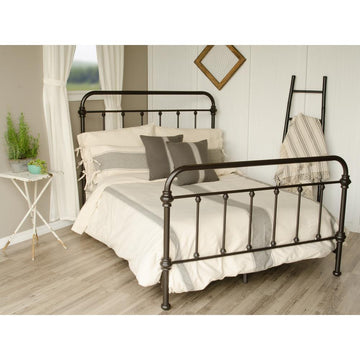 Grain Sack Stripe Cream - Pewter Queen Duvet Cover - Home Collections by Raghu