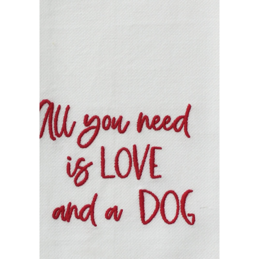 Red All you need love dog towel - Home Collections by Raghu