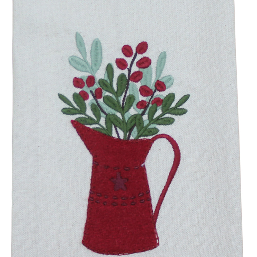 Holiday Pitcher  Towel - Home Collections by Raghu