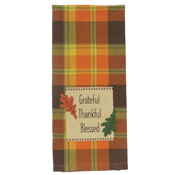 F Grateful Thankful Blessed Towel - Home Collections by Raghu