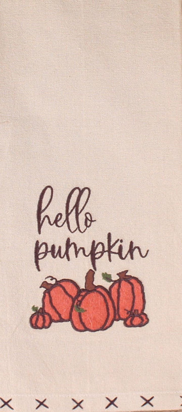F hello pumpkin Towel - Home Collections by Raghu