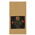 Black - Mustard Blooms Towel - Set of Two - Home Collections by Raghu