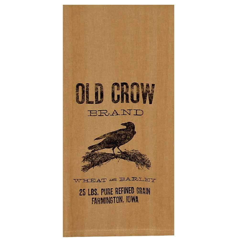 Tea Dyed Old Crow Towel - Set of Two - Home Collections by Raghu