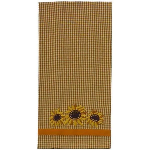 Mustard - Nutmeg Sunflowers Towel - Set of Two - Home Collections by Raghu
