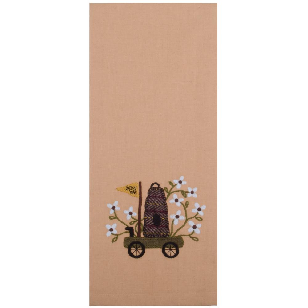 Honey Bee Towel Nutmeg - Set of Two - Home Collections by Raghu