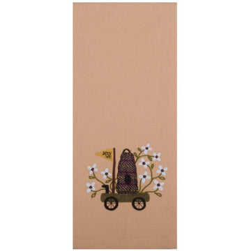 Honey Bee Towel Nutmeg - Set of Two - Home Collections by Raghu