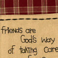 Barn Red Nutmeg Friends Are God'S Way Towel Set Of Two - Home Collections by Raghu