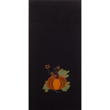 Pick A Pumpkin Towel Black - Set of Two - Home Collections by Raghu