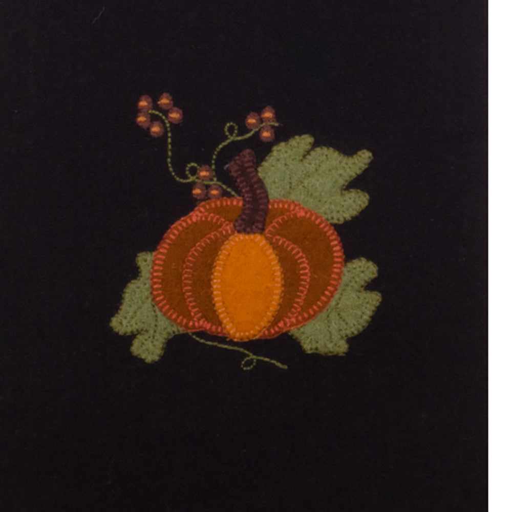 Pick A Pumpkin Towel Black - Set of Two - Home Collections by Raghu