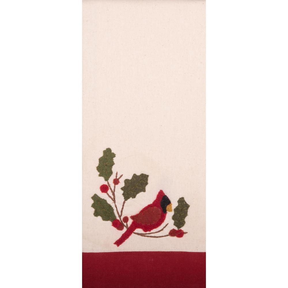 Cardinal Holly Towel -  Home Collections by Raghu