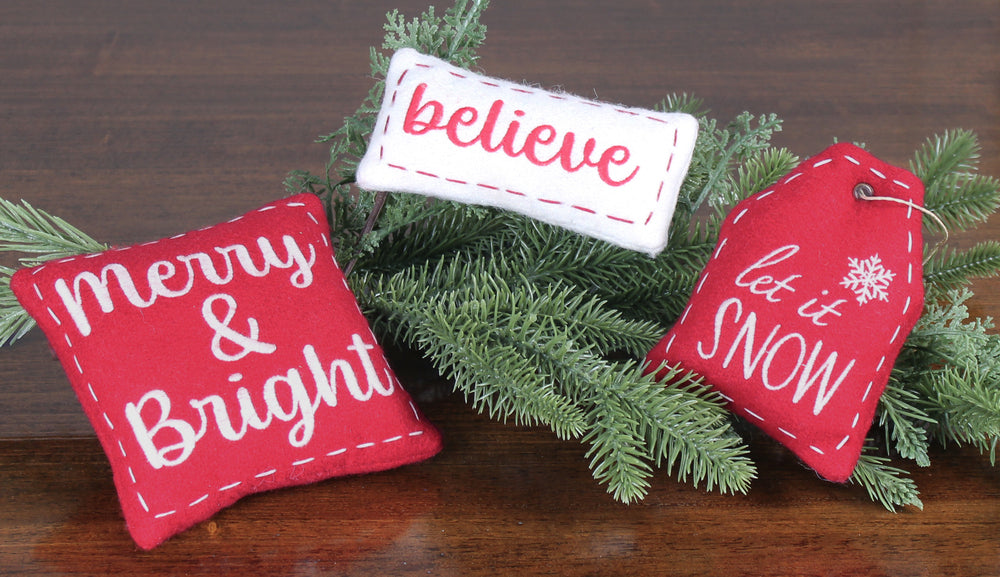 Winter Red, Cream Home Accents  - Home Collections by Raghu