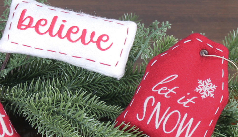 Winter Red, Cream Home Accents  - Home Collections by Raghu