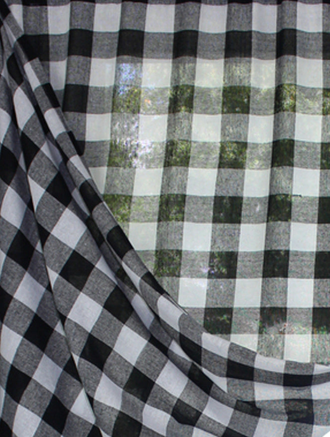 Heirloom  Buffalo Check Black Black Panel  - Home Collections by Raghu