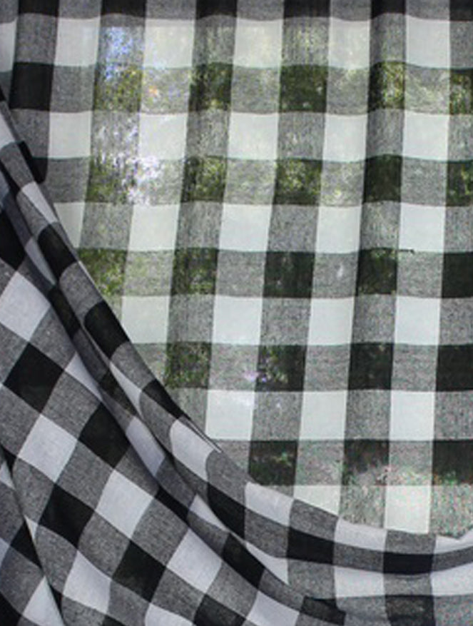 Heirloom  Buffalo Check Black Oat Panel  - Home Collections by Raghu