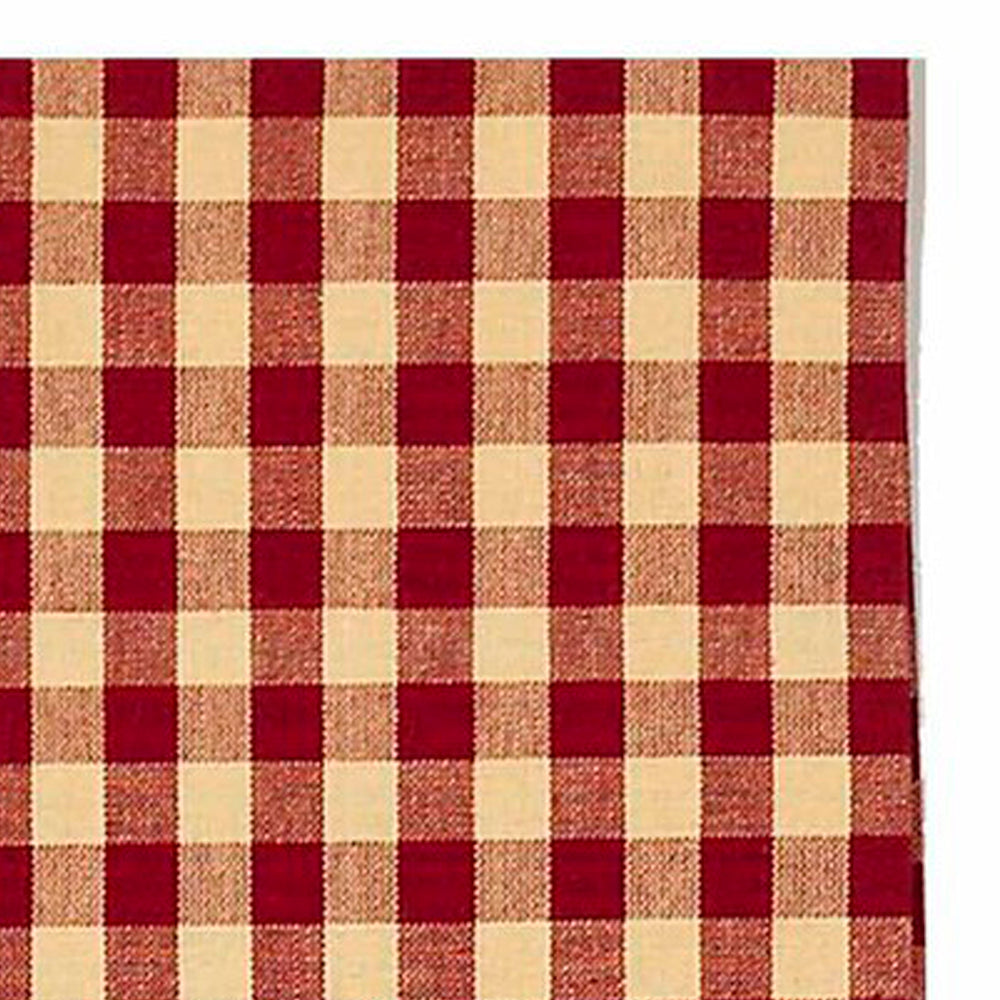 Barn Red Nutmeg Heritage House Check Barn Red Towel Set Of Six - Home Collections by Raghu