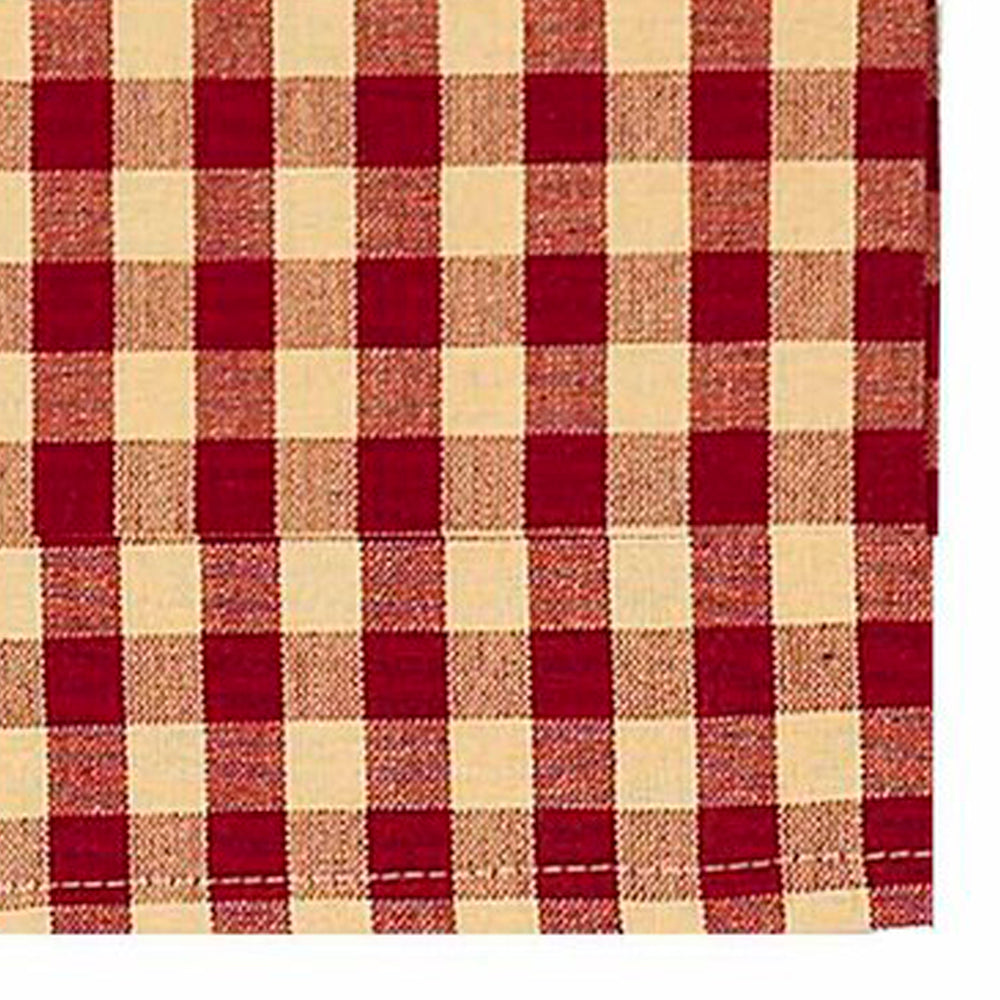 Barn Red Nutmeg Heritage House Check Barn Red Towel Set Of Six - Home Collections by Raghu