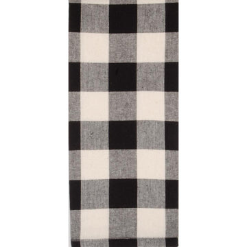 Black-Buttermilk Buffalo Check Towel - Set of Six - Home Collections by Raghu