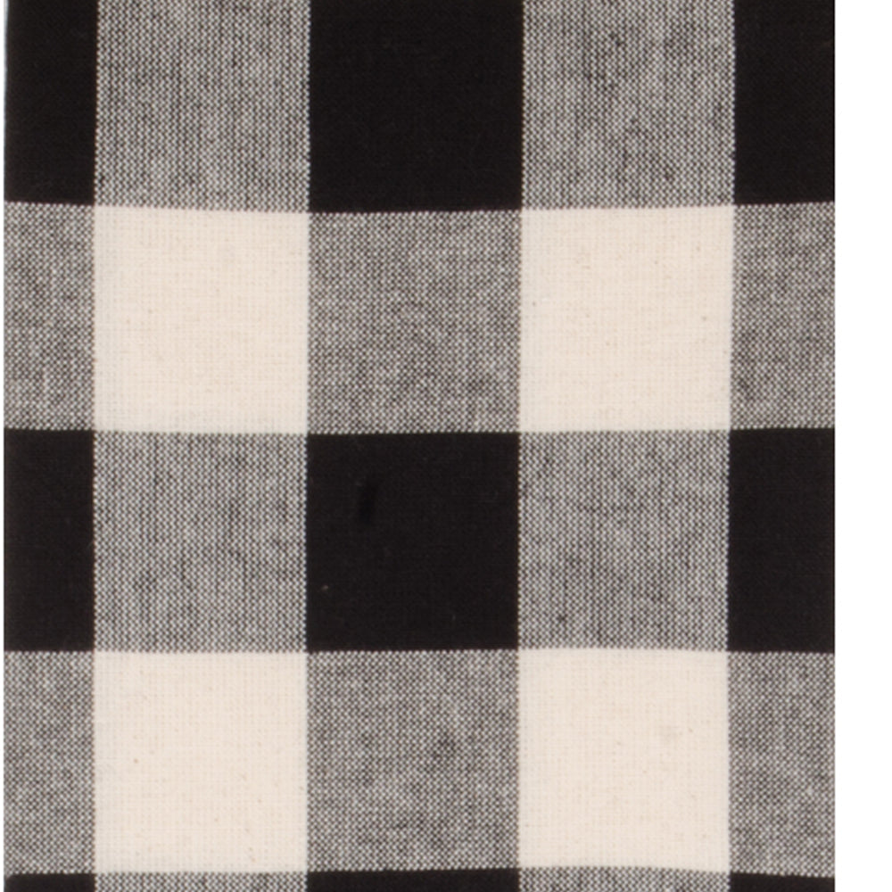 Black-Buttermilk Buffalo Check Towel - Set of Six - Home Collections by Raghu