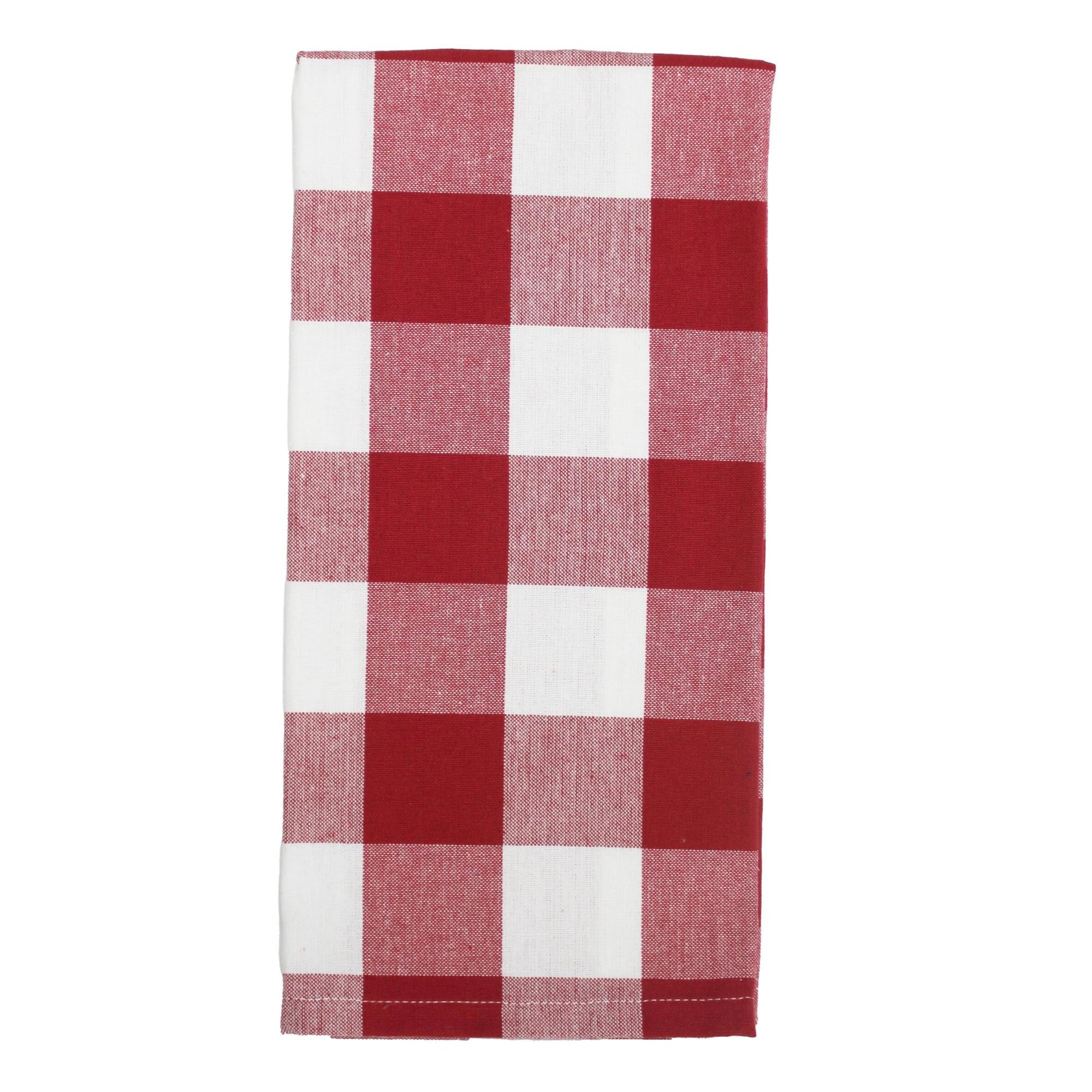 Buffalo Check Crimson Red Kitchen Towel - Home Collections by Raghu