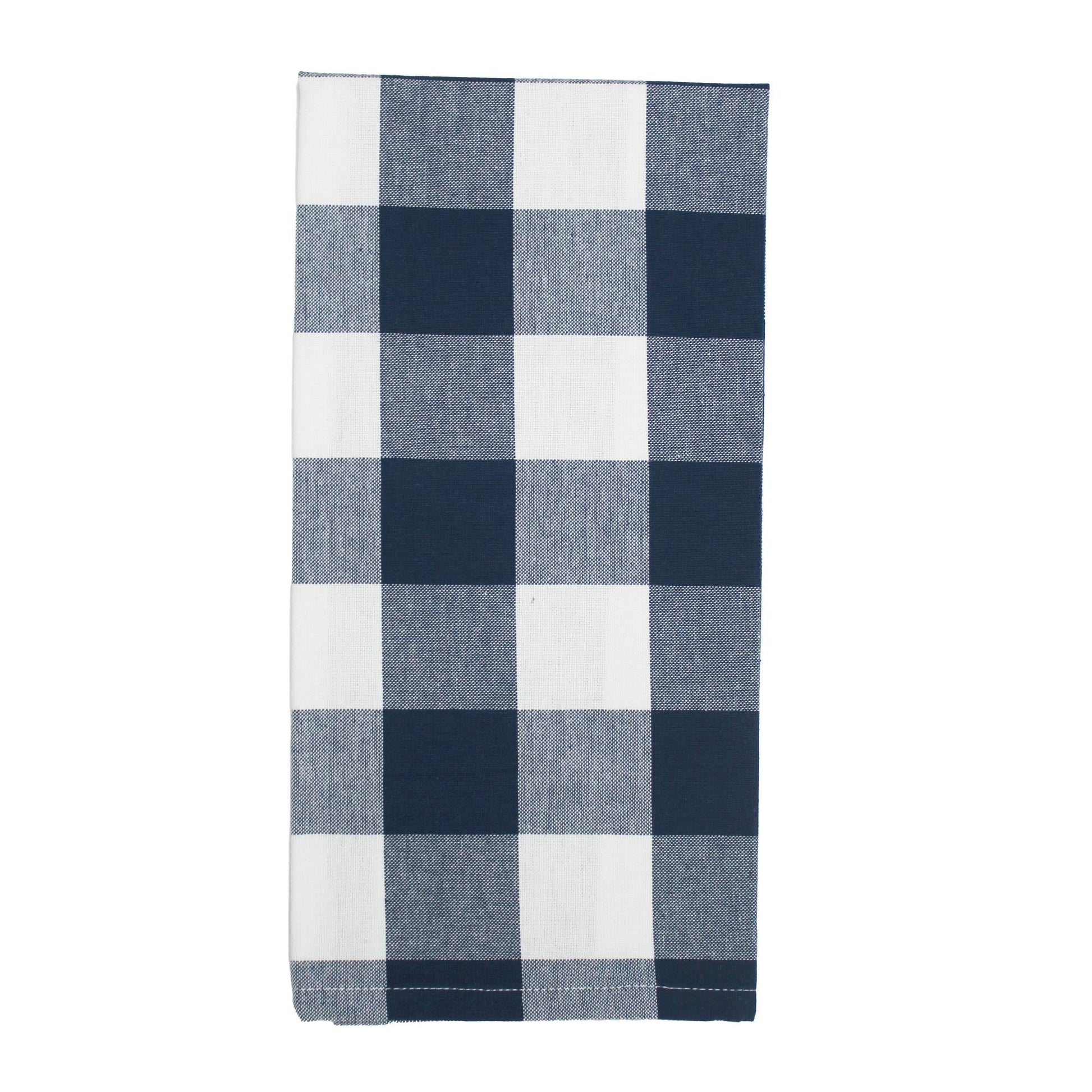 Buffalo Check Navy Blue Kitchen Towel - Home Collections by Raghu