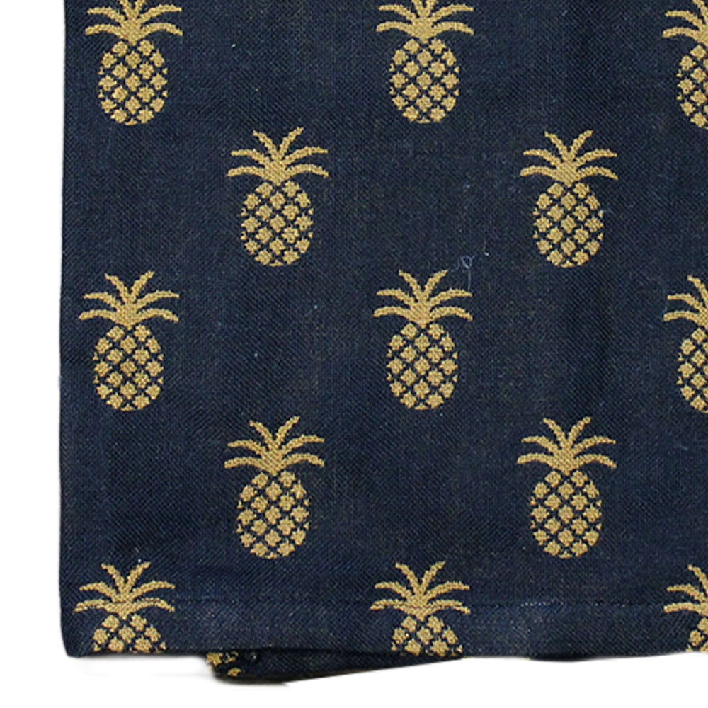 Pineapple Town Black Towel - Home Collections by Raghu