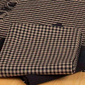 Black Oat Newbury Gingham Towel Set Of Six - Home Collections by Raghu