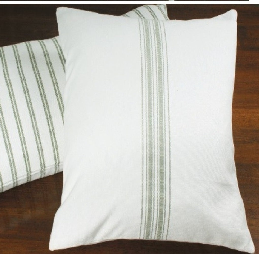 Grain Sack Sage Sage Lumbar Pillow Cover  - Home Collections by Raghu