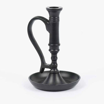 Black Williamsburg Candle Holder Metal - Home Collections by Raghu