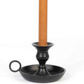 Black Benton Candle Holder Metal - Home Collections by Raghu