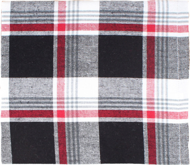 Winter Plaid Black, Red, Cream napkin  - Home Collections by Raghu