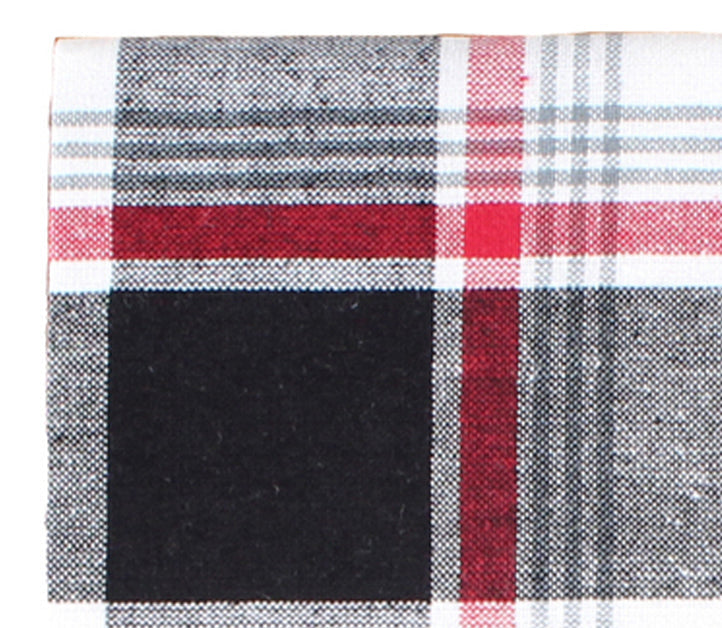 Winter Plaid Black, Red, Cream napkin  - Home Collections by Raghu